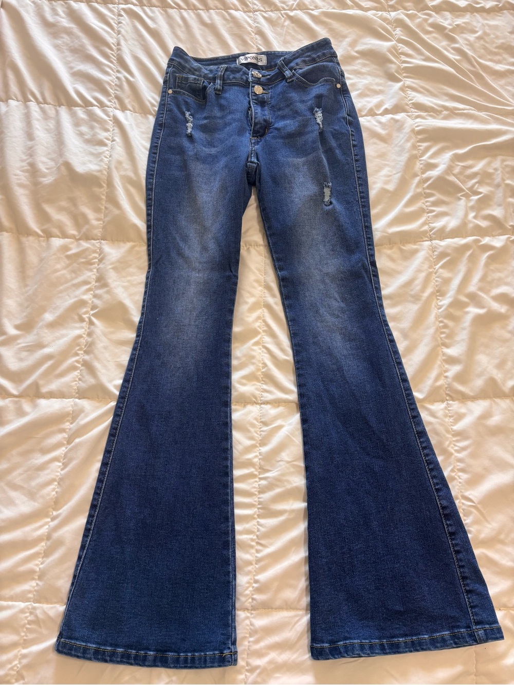 Dark Blue Women's Vipones Flare Jeans